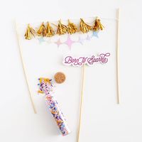 Born to Sparkle Cake Topper Kit