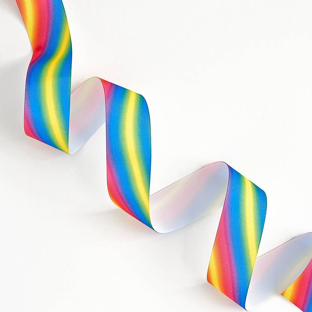 Rainbow Grosgrain Ribbon