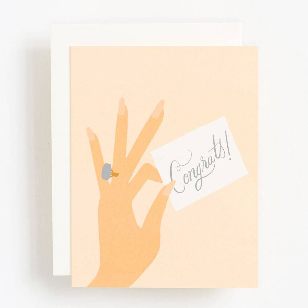 Wedding Ring on Blush Card