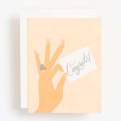 Wedding Ring on Blush Card