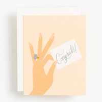 Wedding Ring on Blush Card