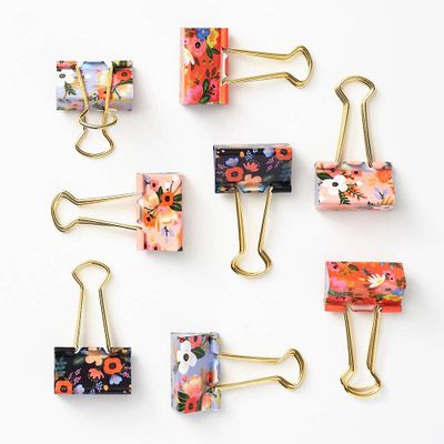 Lively Floral Binder Clips