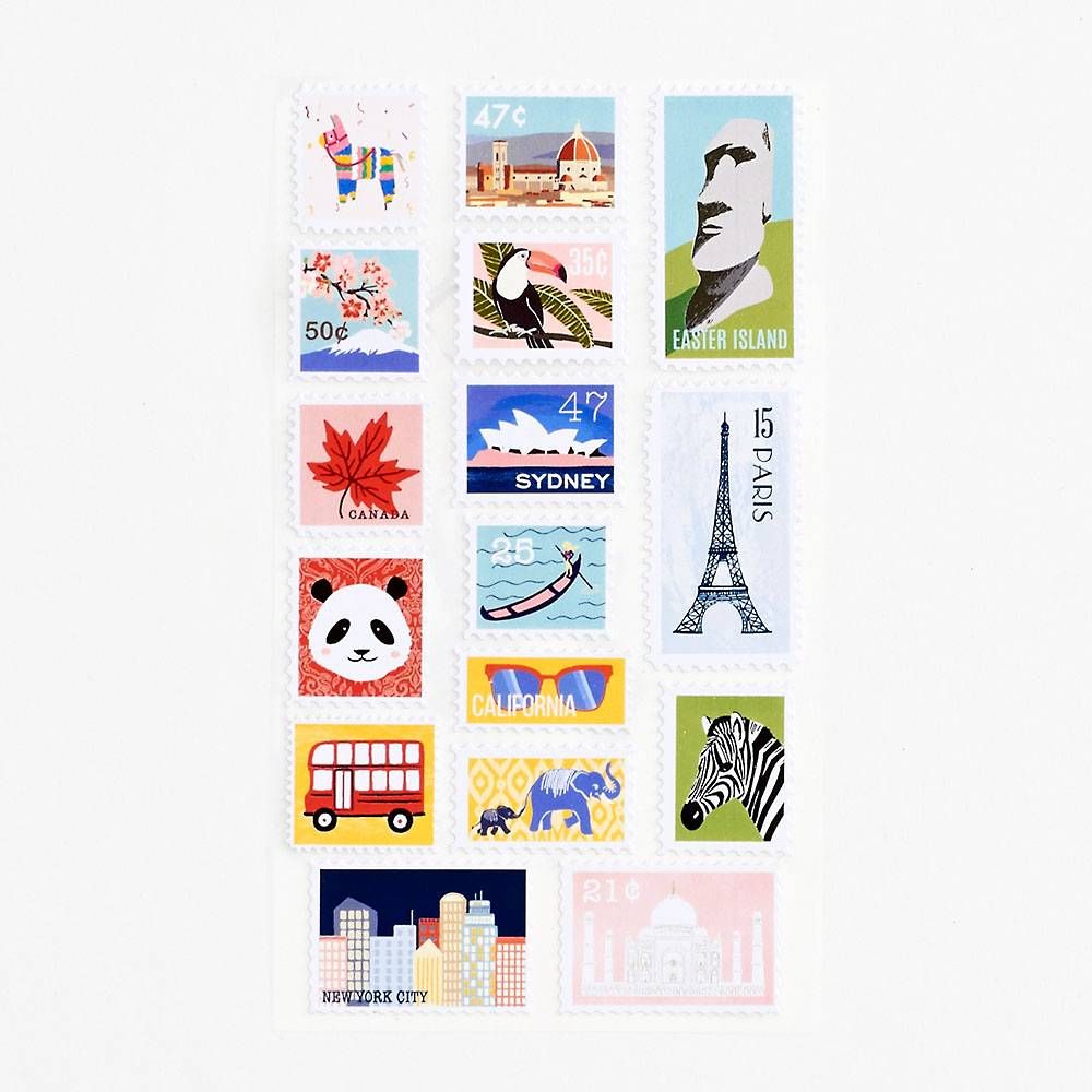 Postage Stamp Stickers