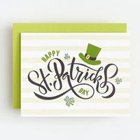 St Patrick's Day Striped Card