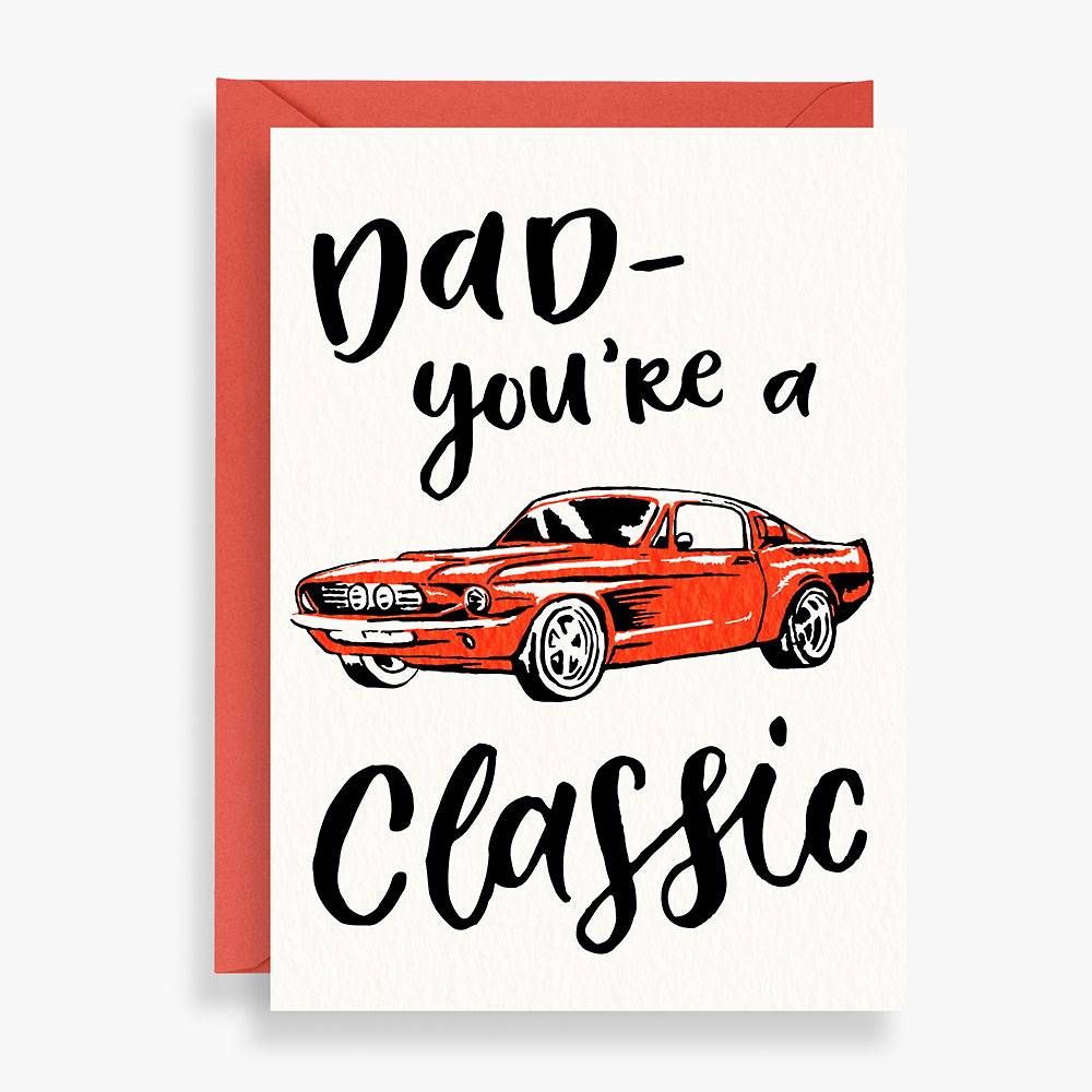 Classic Car Father's Day Card