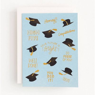 Graduation Caps Greeting Card