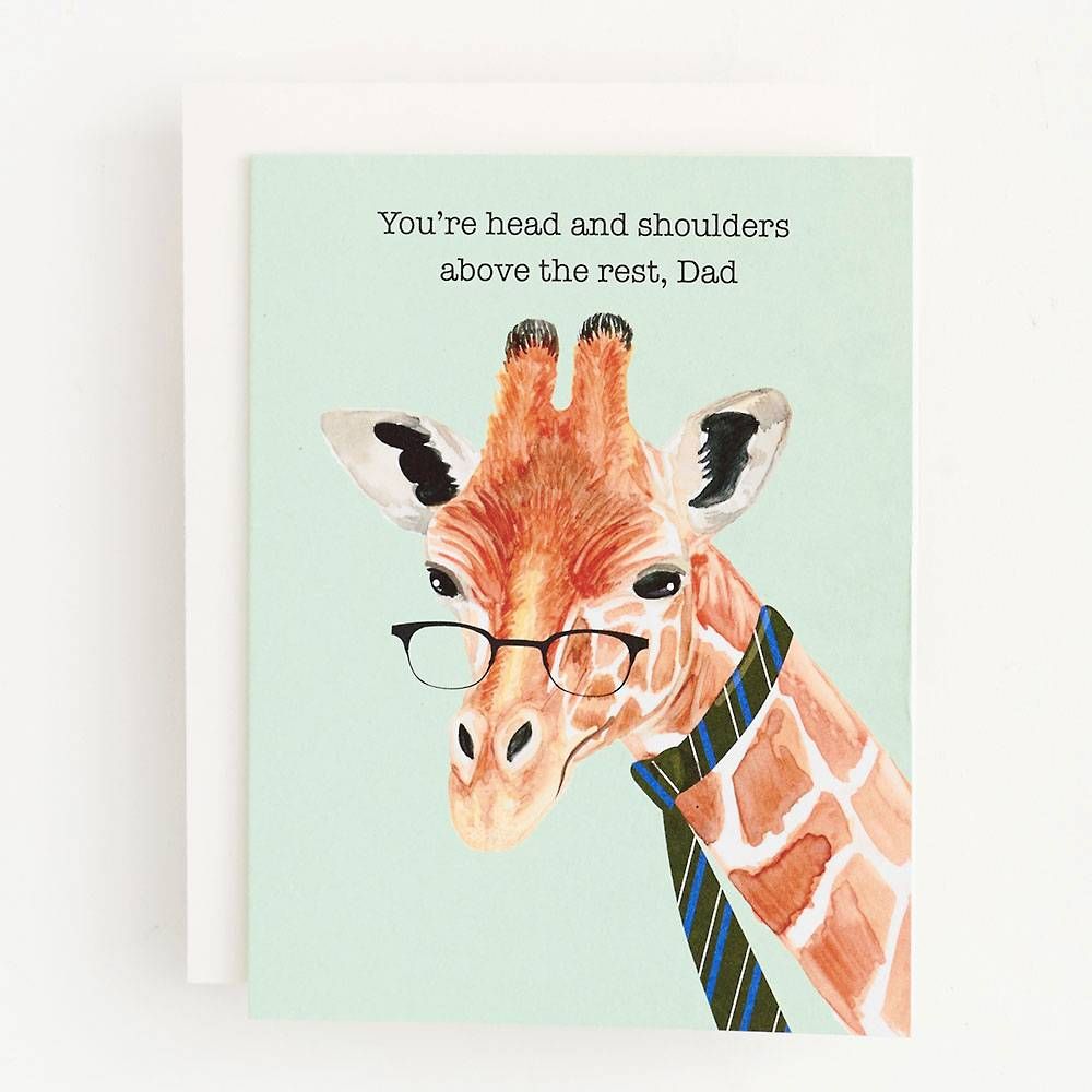 Giraffe Father's Day Card