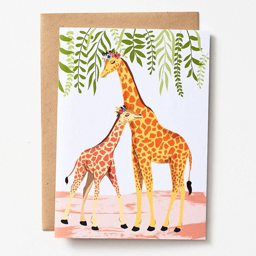 Giraffe Mother's Day Card