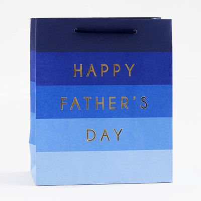 Happy Father's Day Striped Gift Bag