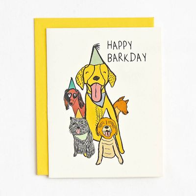 Happy Barkday Dogs Birthday Card