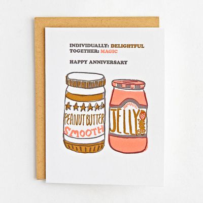 Peanut Butter and Jelly Anniversary Card