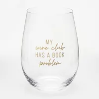 Book Club Wine Glass