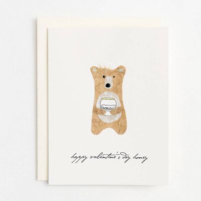 Honey Bear Valentine Card