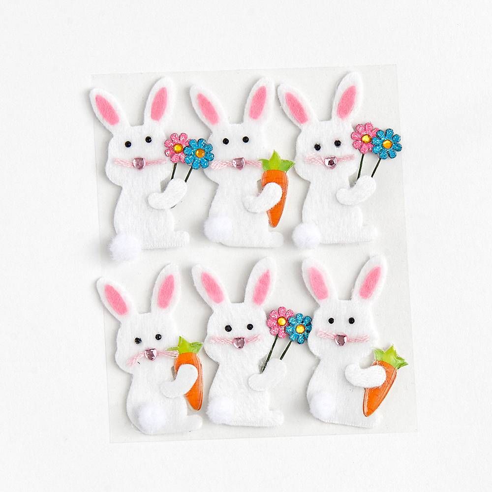 Felted Bunny Stickers