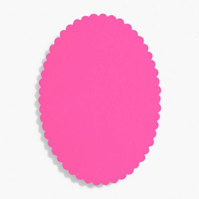 Scallop 4 Bar Fuchsia Oval Cards