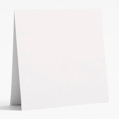 5.5" Square Eco White Folded Cards