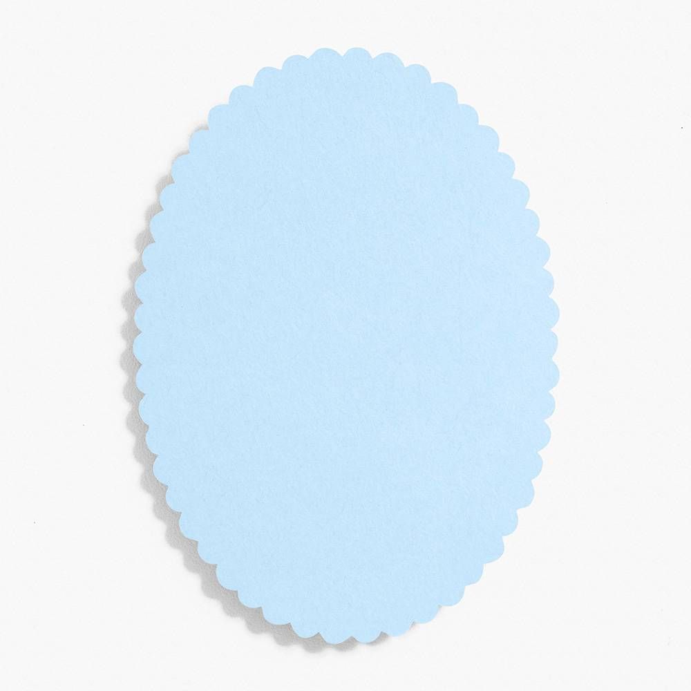 Scallop 4 Bar Bluebell Oval Cards