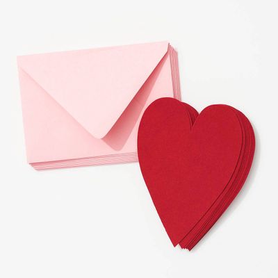 Red Heart Cards with Blossom Envelopes