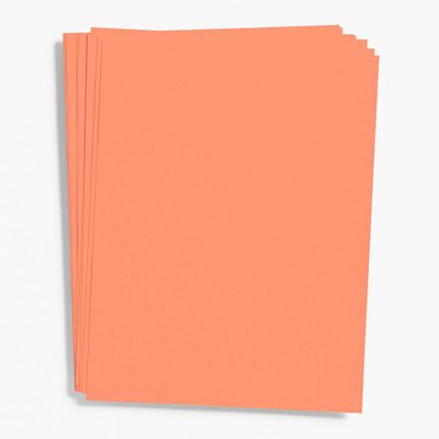 Papaya Card Stock 8.5" x 11" Bulk Pack