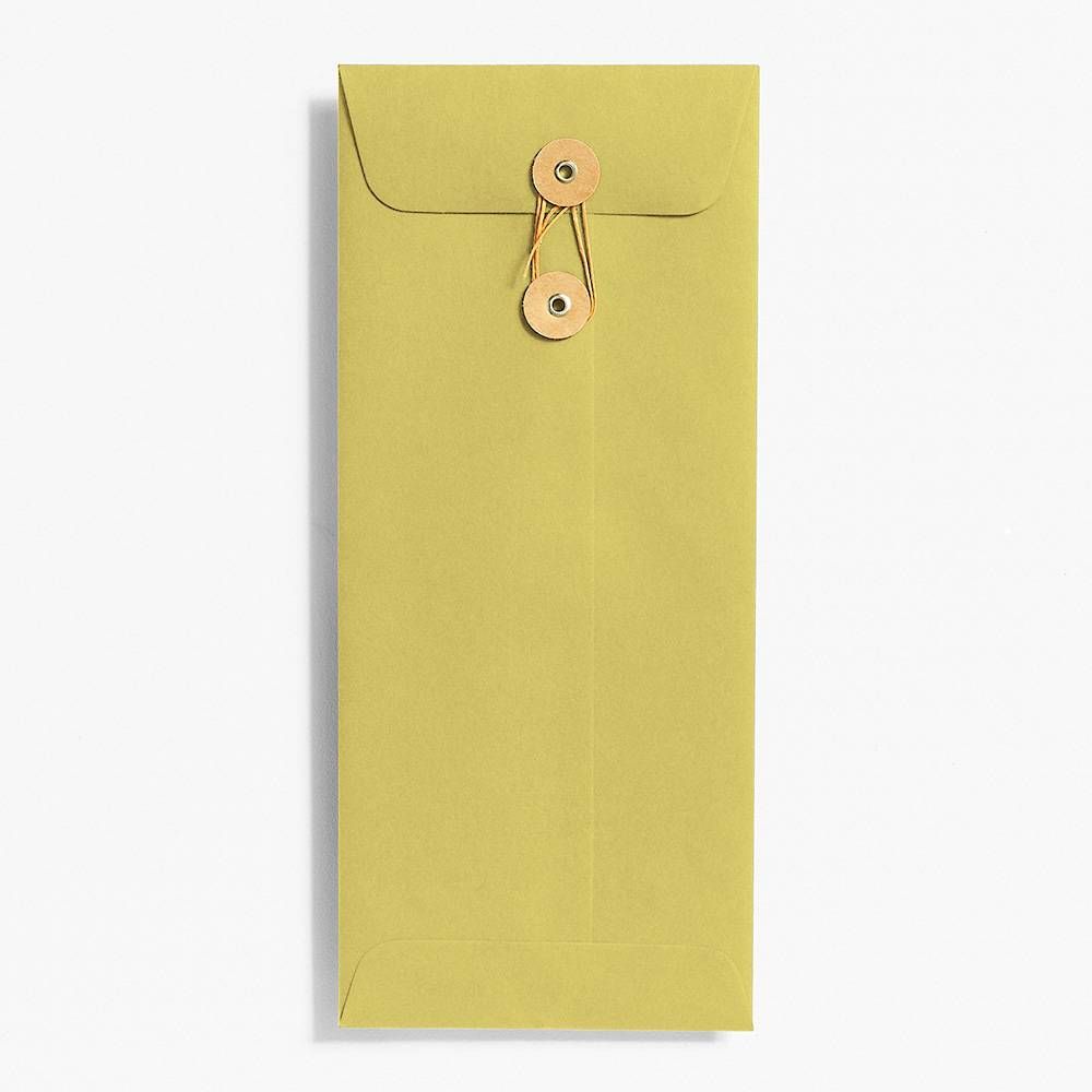 #10 String & Button Chartreuse Envelopes