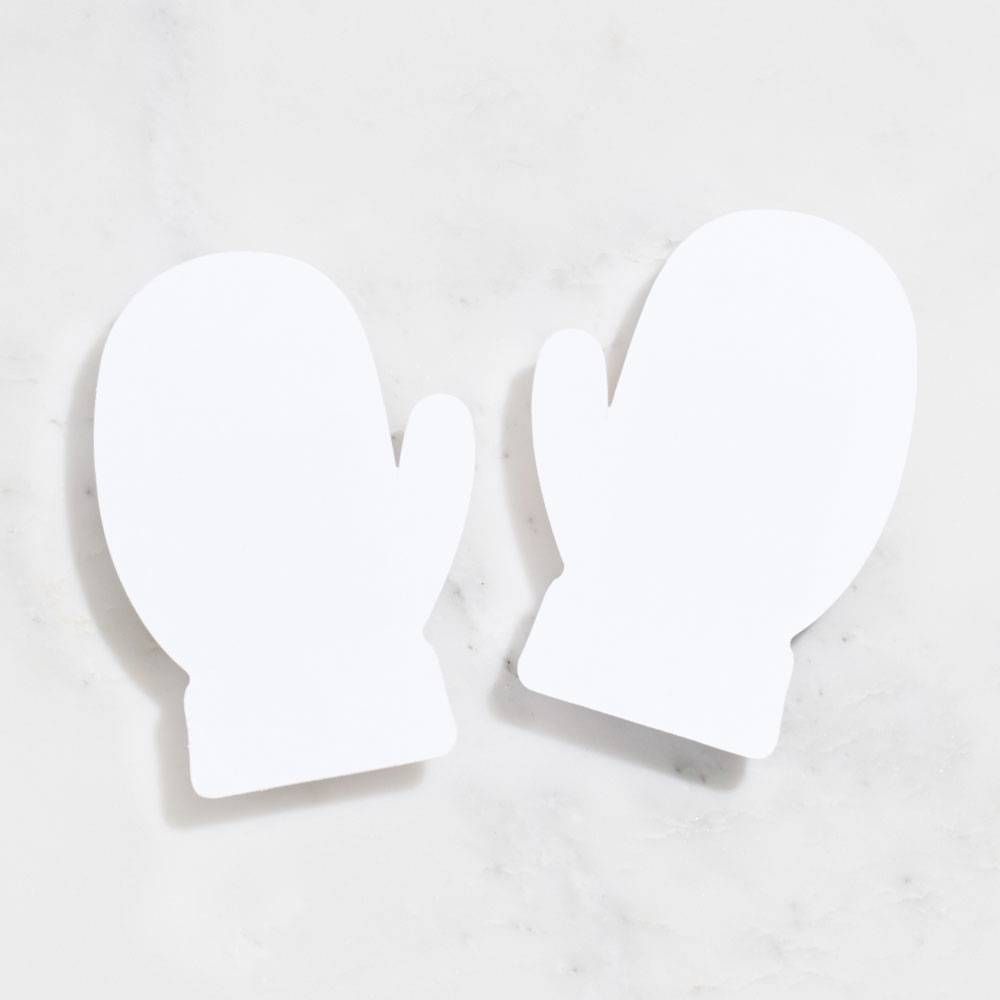 4 Bar Pure White Mitten Cards