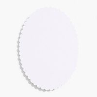 Scallop 4 Bar Pure White Oval Cards