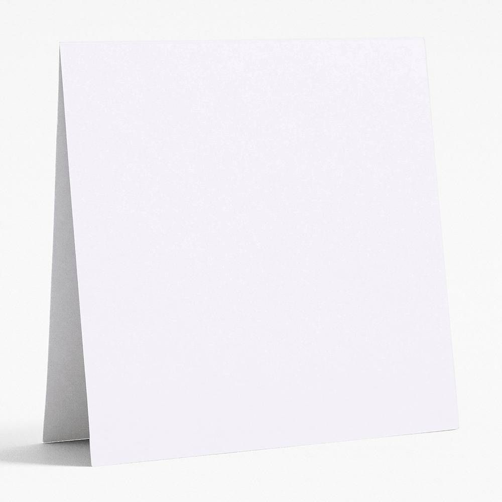 5.5" Square Pure White Folded Cards