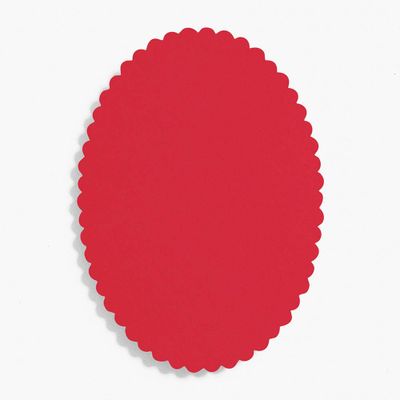 Scallop 4 Bar Red Oval Cards