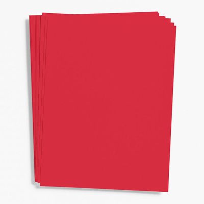 Red Card Stock 8.5" x 11"