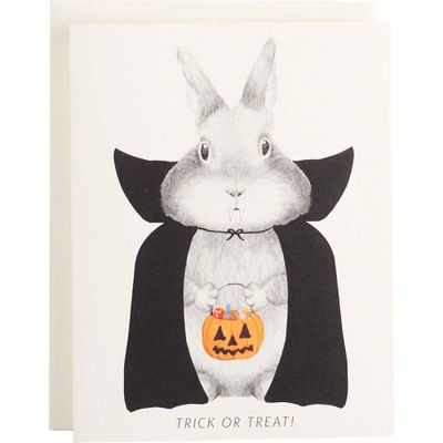 Bunny with Cape Halloween Card