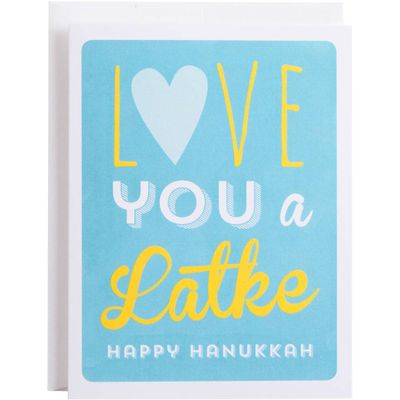 Love You A Latke Holiday Card