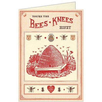 Cavallini Bees Knees Valentine Card