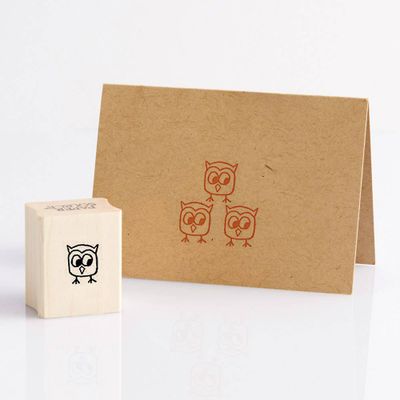 Owl Rubber Stamp