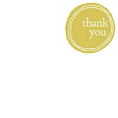 Thank You Reverse In Small Circle Rubber Stamp