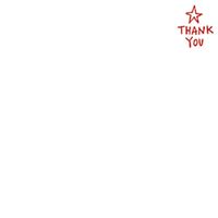 Thank You with Star Rubber Stamp