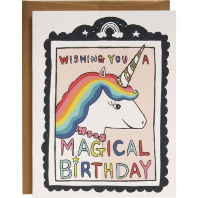 Magical Glitter Rainbow Birthday Card