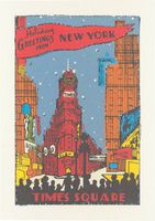 New York Glitter Holiday Card Set