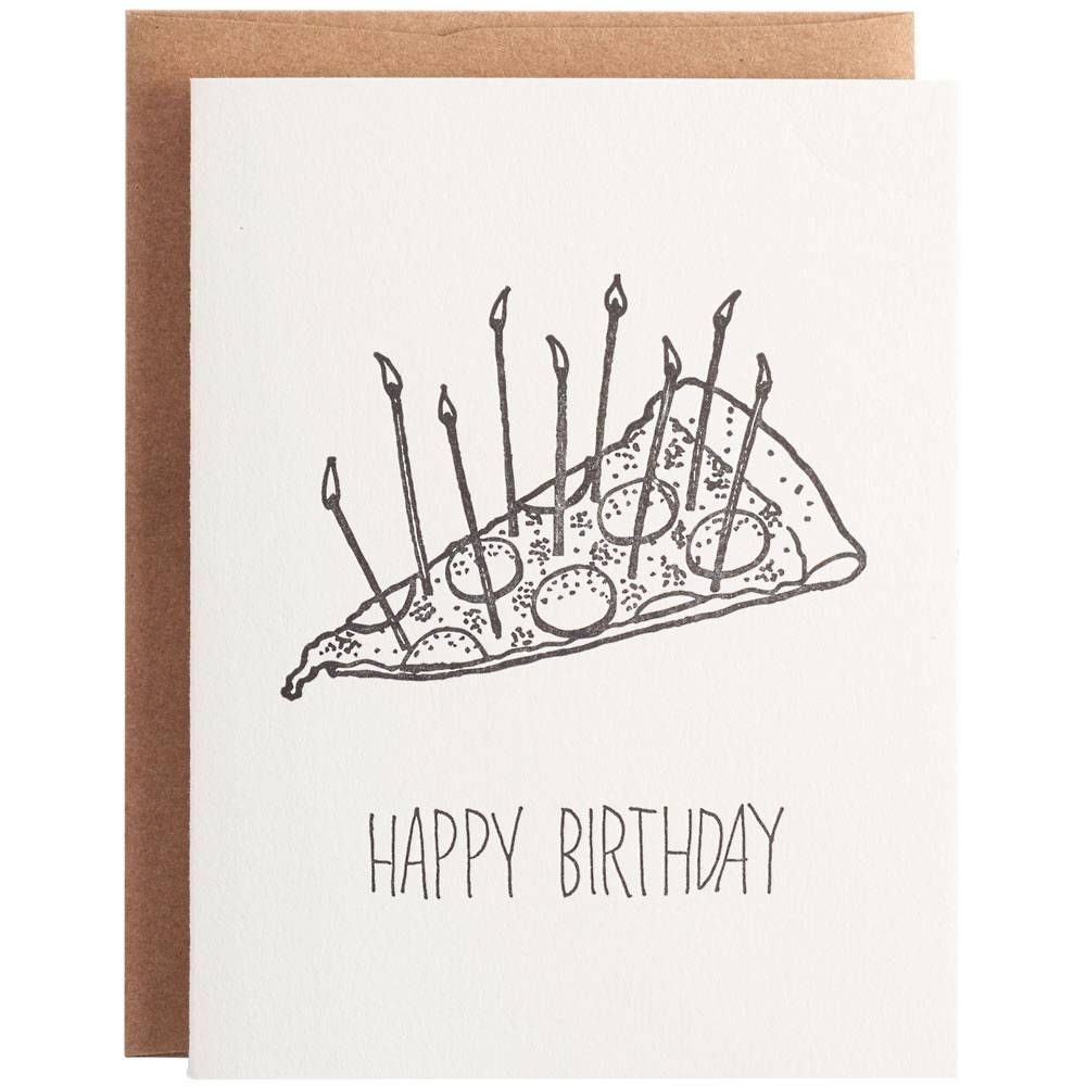 Pizza Birthday Card