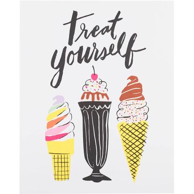 Ice Cream Treat Yourself Art Print