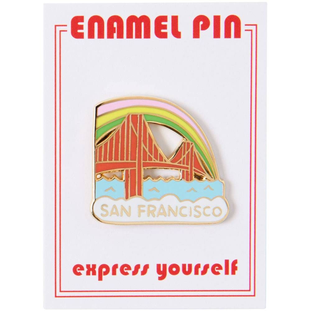 San Francisco Bridge and Rainbow Pin