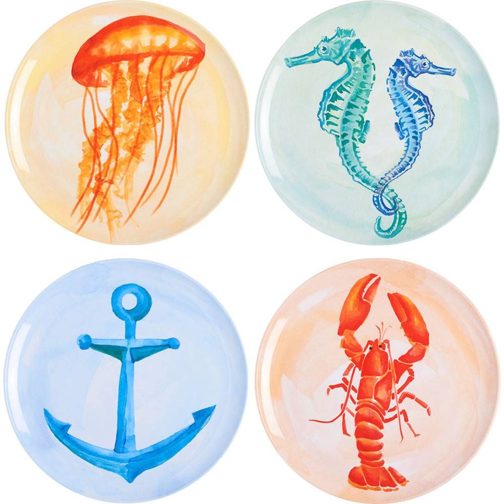 Watercolor Sealife Plates