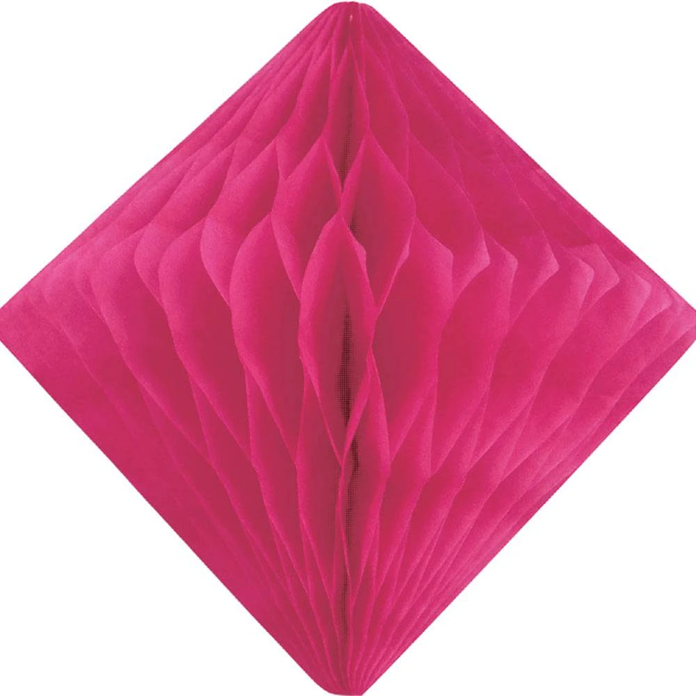 Fuschia Diamond Paper Honeycomb