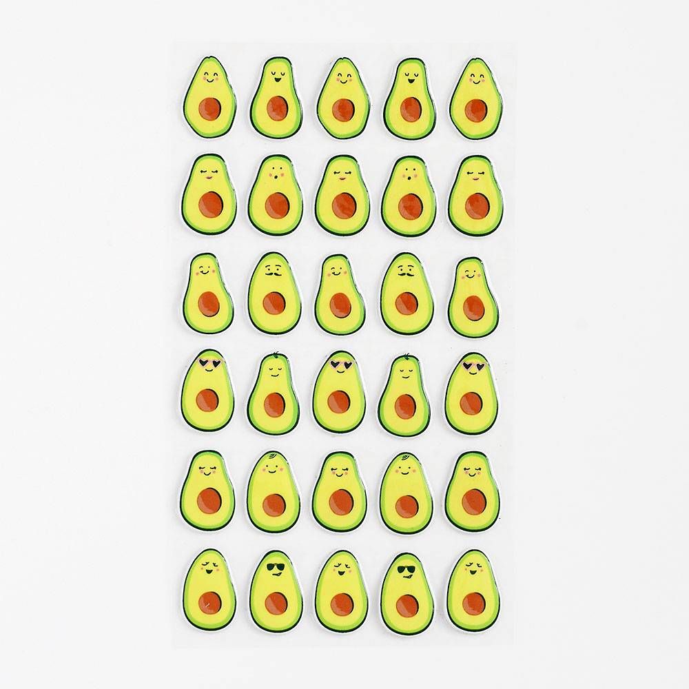 Avocado Puffy Stickers