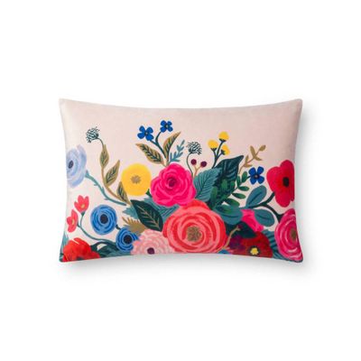 Juliet Rose Garden Blush Lumbar Pillow