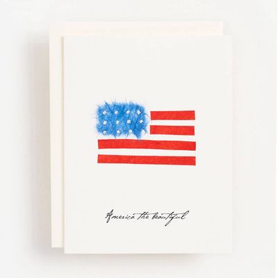 America the Beautiful Fourth of July Card