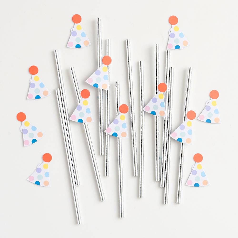 Party Hat Straws