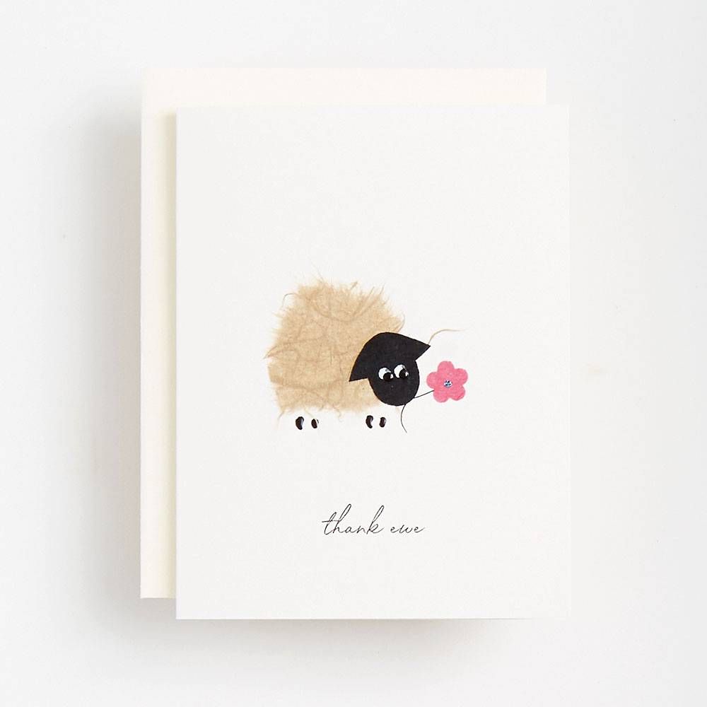 Handcrafted Thank Ewe Card