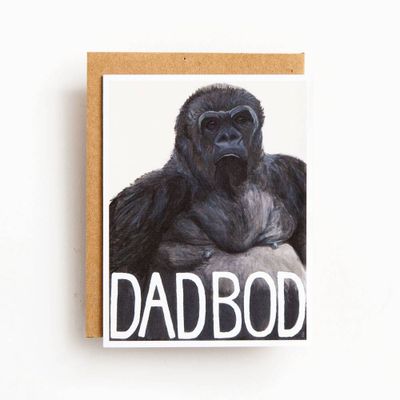 Dad Bod Gorilla Father's Day Card