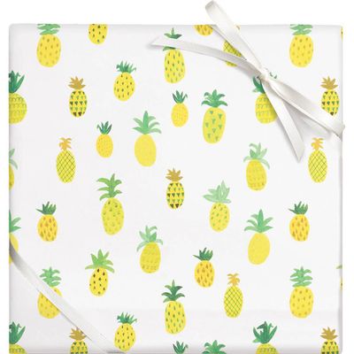 Watercolor Pineapples Flat Wrap