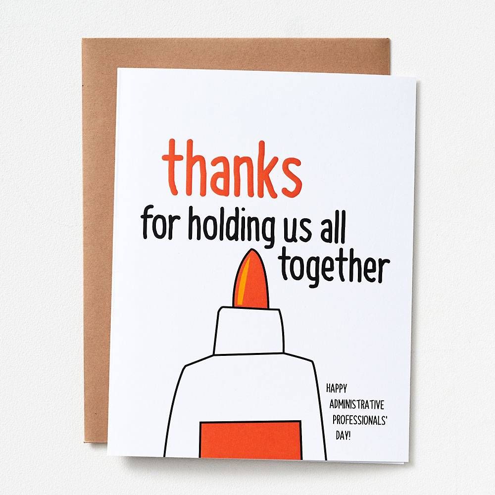 Glue Administrative Professionals Thank You Card